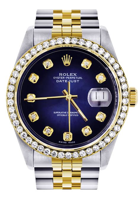 Rolex watch with diamond face